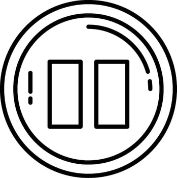 Pause Line Gradient Icon vector