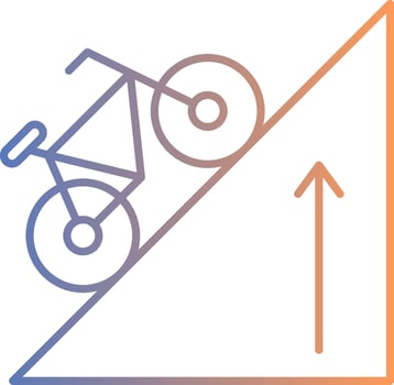 Elevation Line Gradient Icon vector