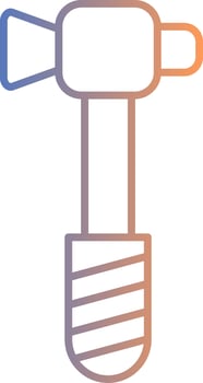 Hammer Line Gradient Icon vector
