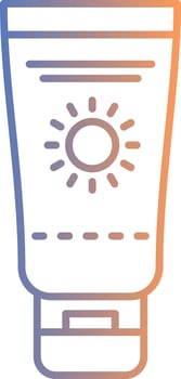 Sunscreen Line Gradient Icon vector