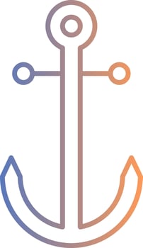 Anchor Line Gradient Icon vector