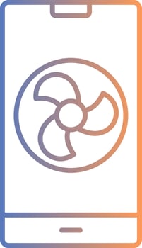 Fan Line Gradient Icon vector