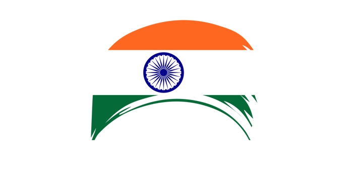 Grunge brush stroke flag of India png