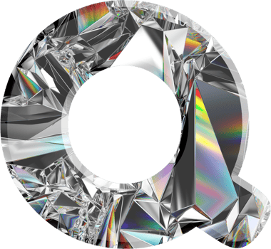 Holographic diamond alphabet png