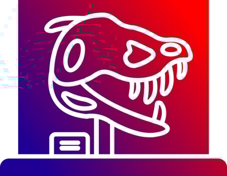 Dinosaur Solid Gradient Icon vector