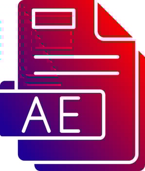 Ae Solid Gradient Icon vector