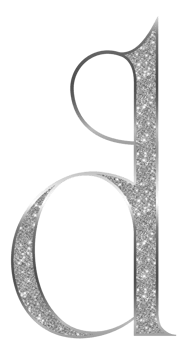 Silver glitter alphabet lowercase png