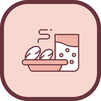 Iftar Line filled sliped Icon vector