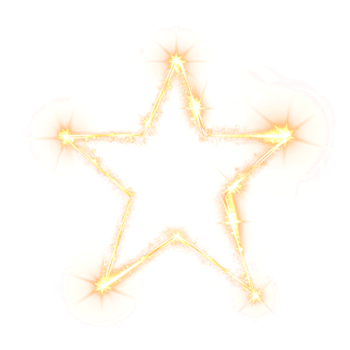 AI generated golden christmas star png