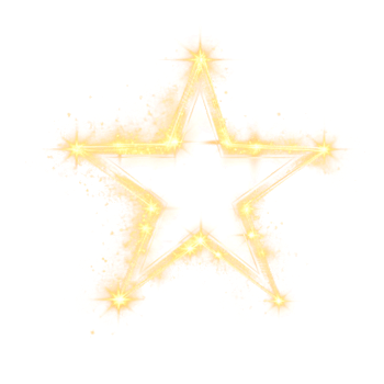 AI generated golden christmas star png