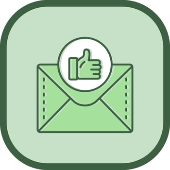 Like Line filled sliped Icon vector