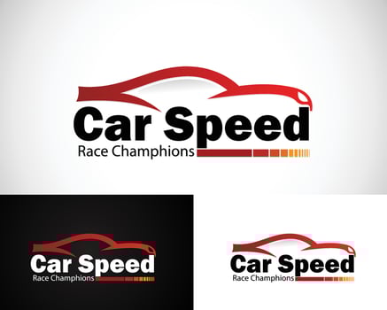 car speed logo creative motor sport design concept workshop dealer shop vector