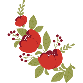 Branch with flowers png