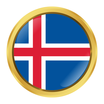 Iceland Flag Circle Shape png