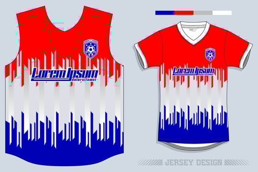Sports jersey and t-shirt template sports jersey design vector. Sports design for football, racing, gaming jersey. Vector. Pro Vector