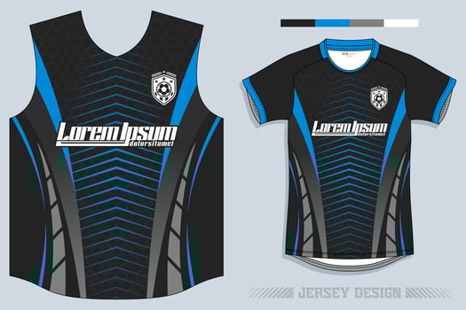 Sports jersey and t-shirt template sports jersey design vector. Sports design for football, racing, gaming jersey. Vector. Pro Vector