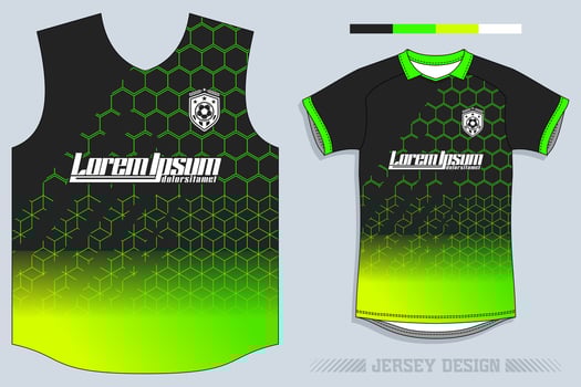 Sports jersey and t-shirt template sports jersey design vector. Sports design for football, racing, gaming jersey. Vector. Pro Vector