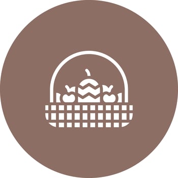 Fruits Basket Vector Icon