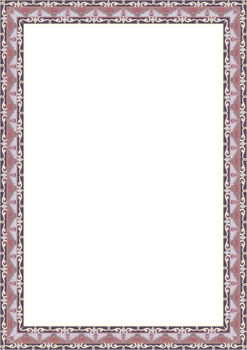 Decorative pattern frame with floral ornaments for cards and invitations png