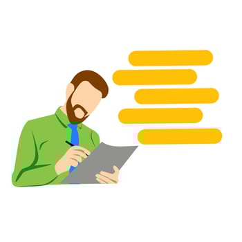 Business man target of the month vector
