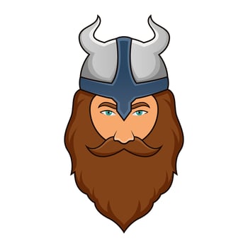 Viking Raider Head Mascot vector