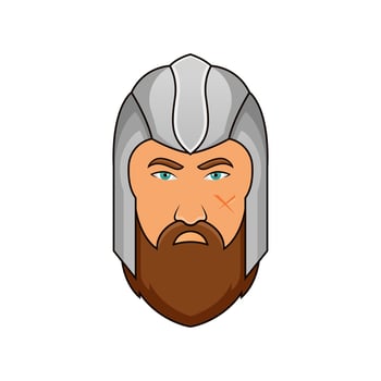 Fierce Norseman Viking Head Mascot Design vector