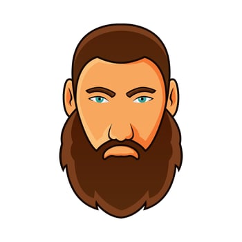 Authoritative Viking Warrior Head mascot vector