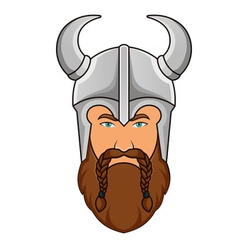 Mighty Viking Warrior Head Mascot vector