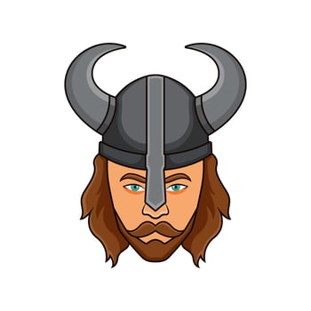 Viking Warrior Head Mascot vector