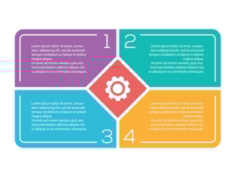 Infographic 4 option for business isolated vector illustration.