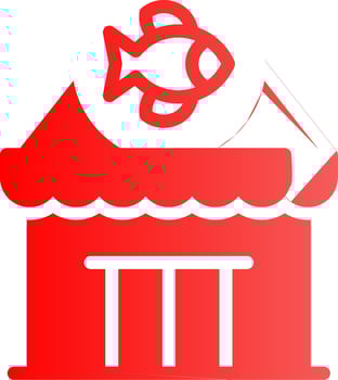 Fishing Gear Shop Creative Icon Design vector