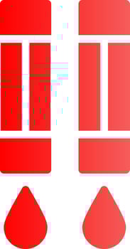 Glyph red Gradient Design vector