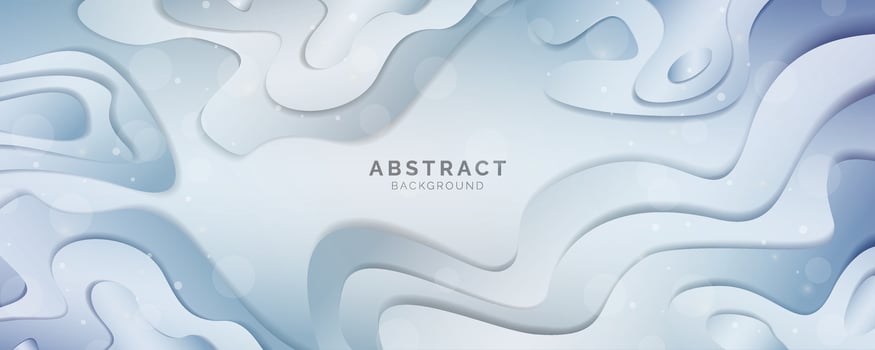 Abstract modern gradient white colour liquid shape background, template for website, banner art, poster design, wallpaper, vector illustration