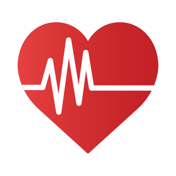 AI generated Heart and heartbeat logo png