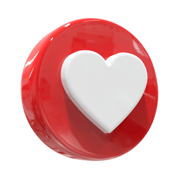 AI generated Like love comment share buttons in style 3d social media icons png