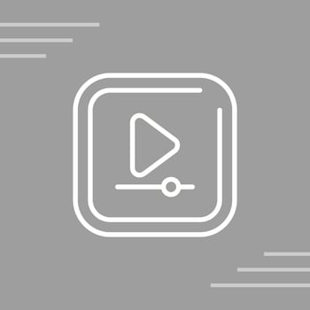Video Play Square Vector Icon