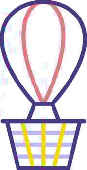 Hot Air Balloon Vector Icon