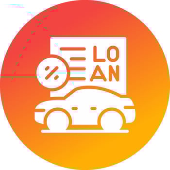 Car Loan Creative Icon Design vector