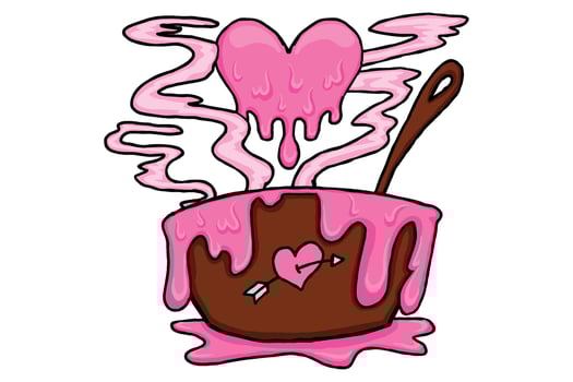 Valentine - Pink Love Potion Making Process vector