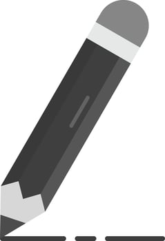 Pencil Grey scale Icon vector