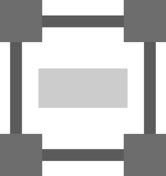 Rectangle frame Grey scale Icon vector