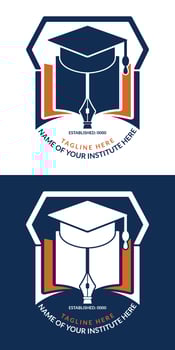 Education logo and school badge design template vector