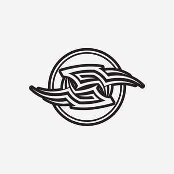black tribal vector logo design icon and sign tribal