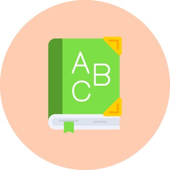 English Flat Circle Icon vector