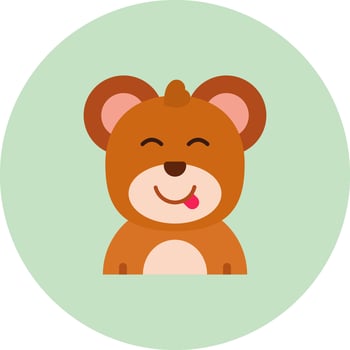 Tongue Flat Circle Icon vector