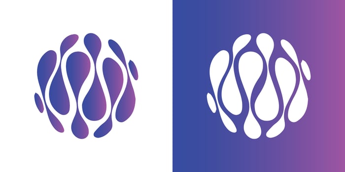 vector rounded logo design O letter logo