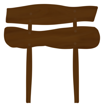 Sign wooden board element png
