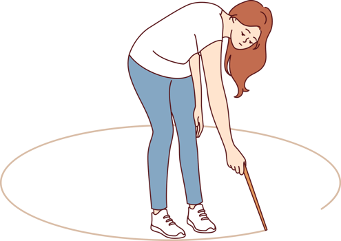 Woman draws comfort zone around herself to get rid of unwanted contacts and protect peace of mind. Lonely young girl experiences mental anguish due to fear of leaving comfort zone. png