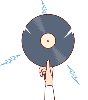 Vinyl record with retro music in hand of man offering to listen to classical composition or jazz concert from last century. Vinyl record for meloman enjoys collecting rare audio records png
