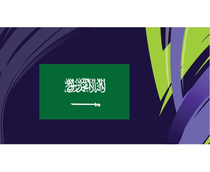 Saudi Arabia Flag Emblem Asian Nations 2023 Teams Countries Asian Football Symbol Logo Design Vector Illustration